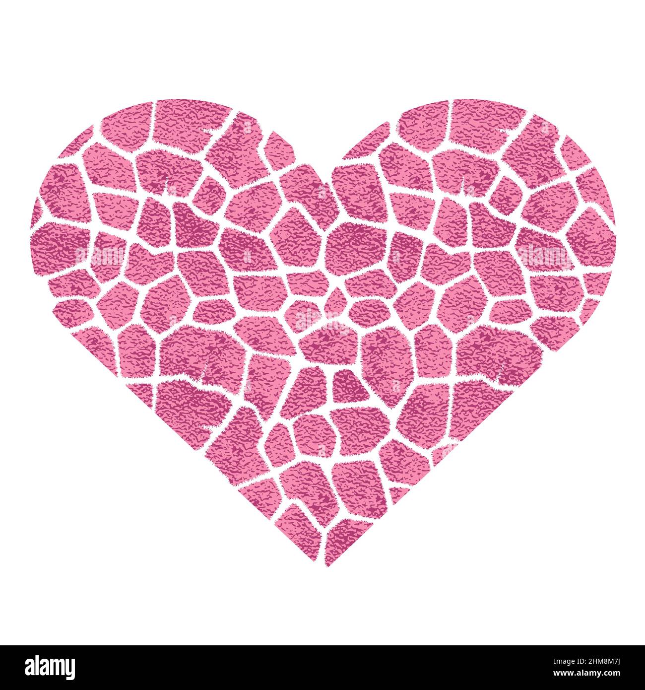 Coeur et imprimé animal.Vecteur métallique or Illustration de Vecteur