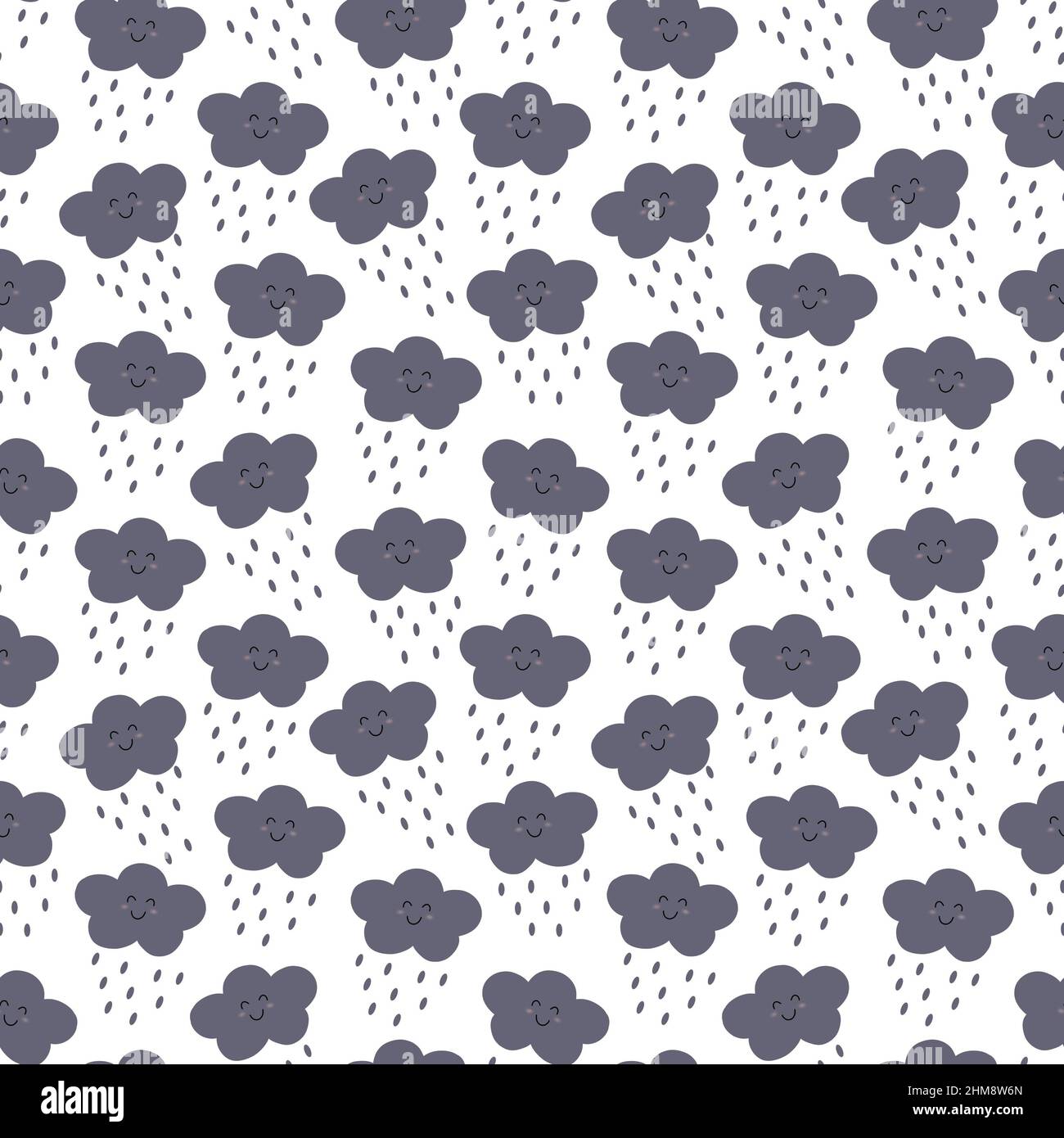 Imprimé enfants mignon, motif enfants sans couture, ornement en tissu dessiné à la main, arrière-plan textile pour bébé, ornement sans couture mignon, motif enfants, kawaii Banque D'Images