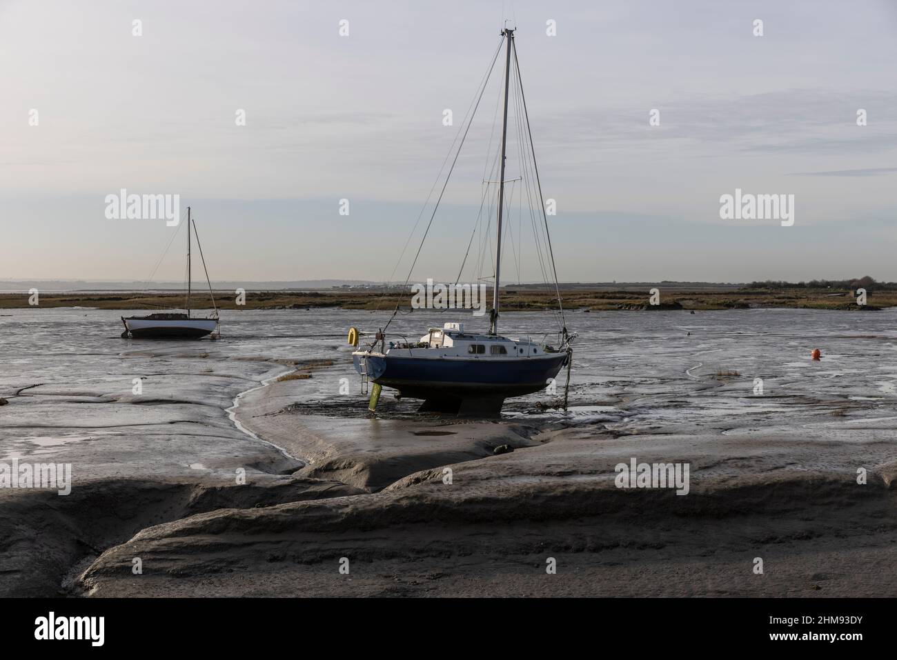 Leigh-on-Sea situé sur le côté nord de l'estuaire de la Tamise, Essex, Angleterre, Royaume-Uni Banque D'Images