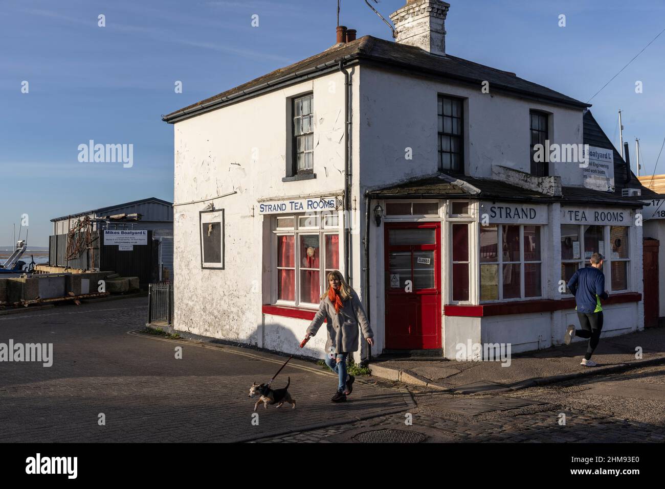 Leigh-on-Sea situé sur le côté nord de l'estuaire de la Tamise, Essex, Angleterre, Royaume-Uni Banque D'Images