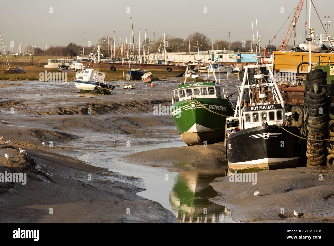 Leigh-on-Sea situé sur le côté nord de l'estuaire de la Tamise, Essex, Angleterre, Royaume-Uni Banque D'Images