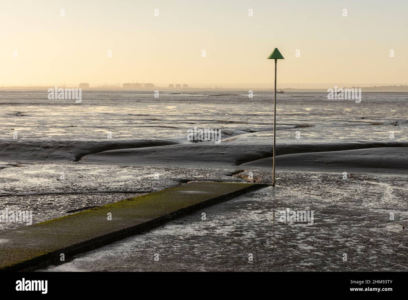 Leigh-on-Sea situé sur le côté nord de l'estuaire de la Tamise, Essex, Angleterre, Royaume-Uni Banque D'Images