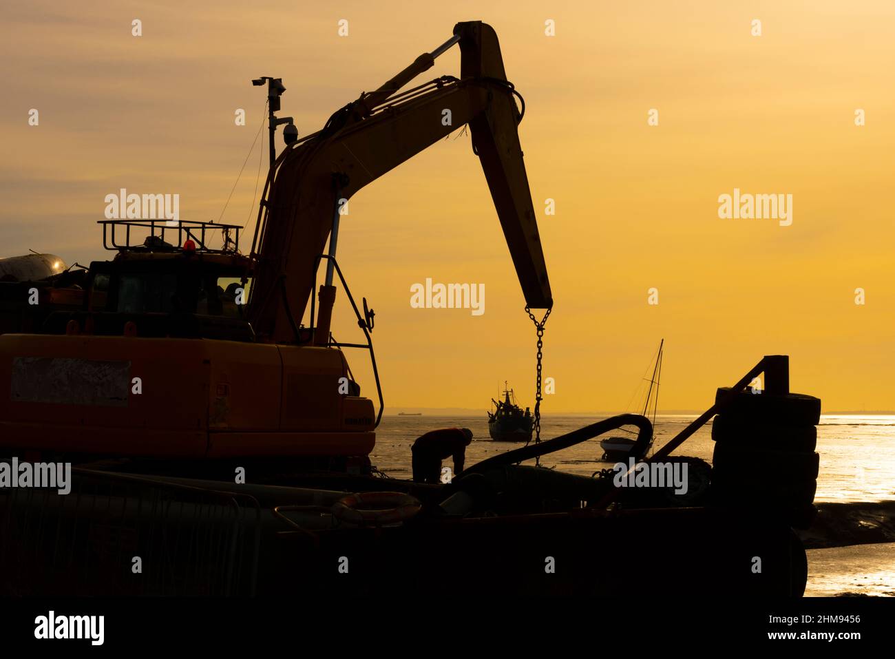 Leigh-on-Sea situé sur le côté nord de l'estuaire de la Tamise, Essex, Angleterre, Royaume-Uni Banque D'Images