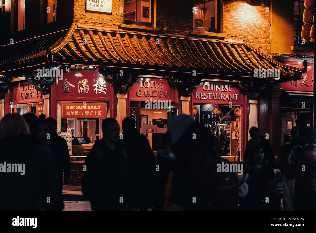 Londres autour de Chinatown Gerrard Street Banque D'Images