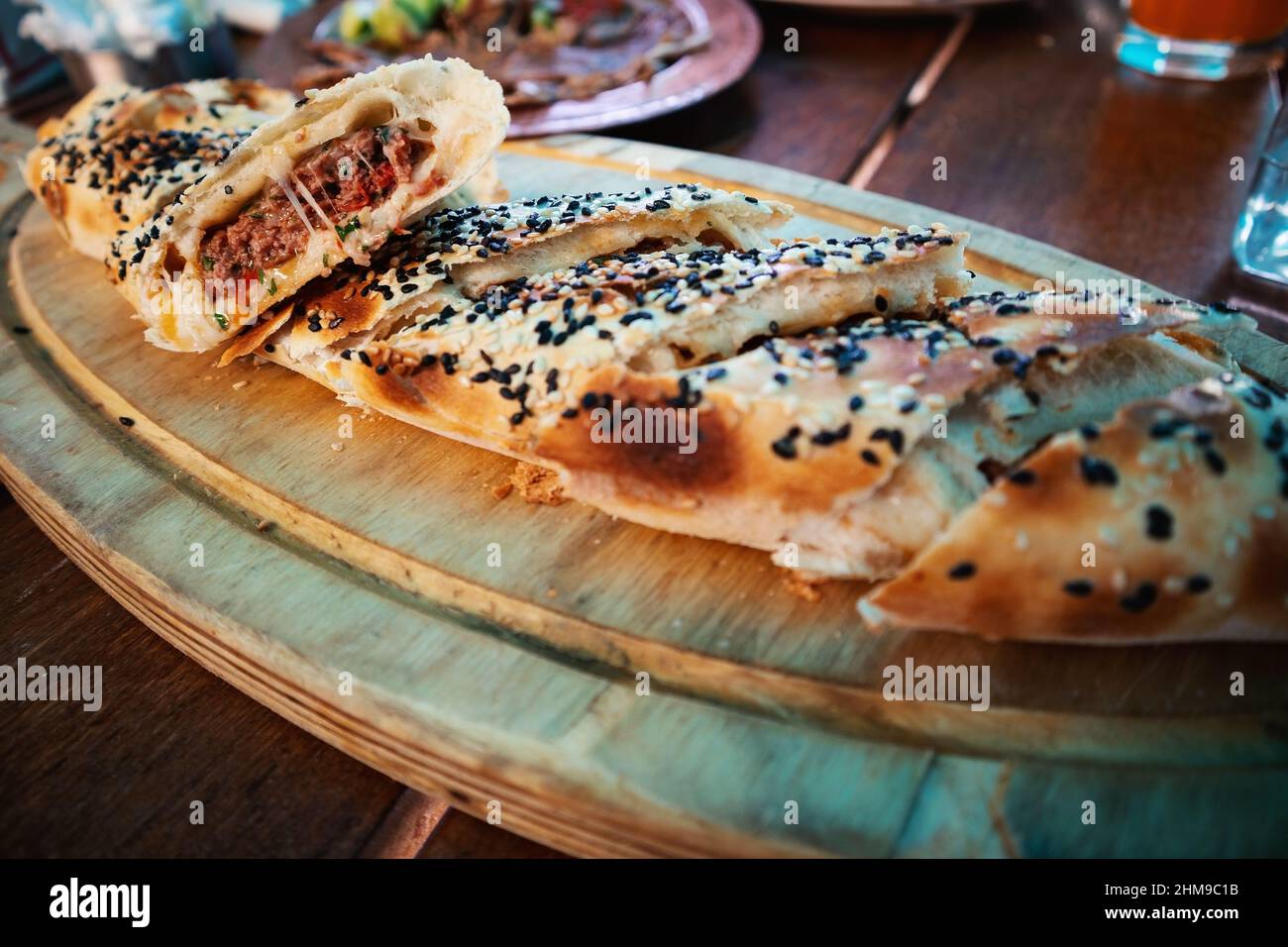 Portion de la nourriture de restaurant de l'Iran. Banque D'Images