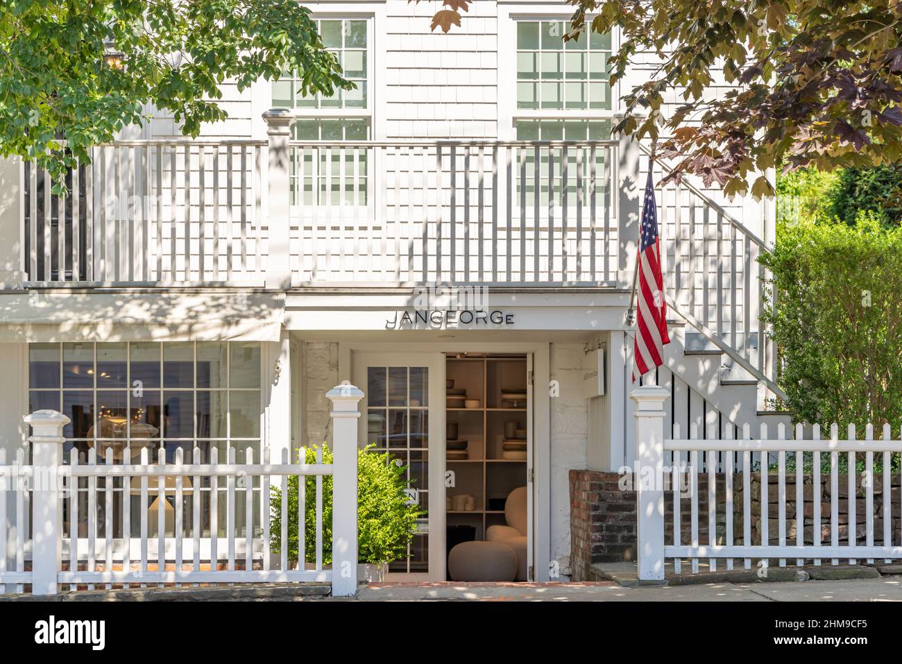 Boutique JaneGeorge Retail à Sag Harbor, NY Banque D'Images