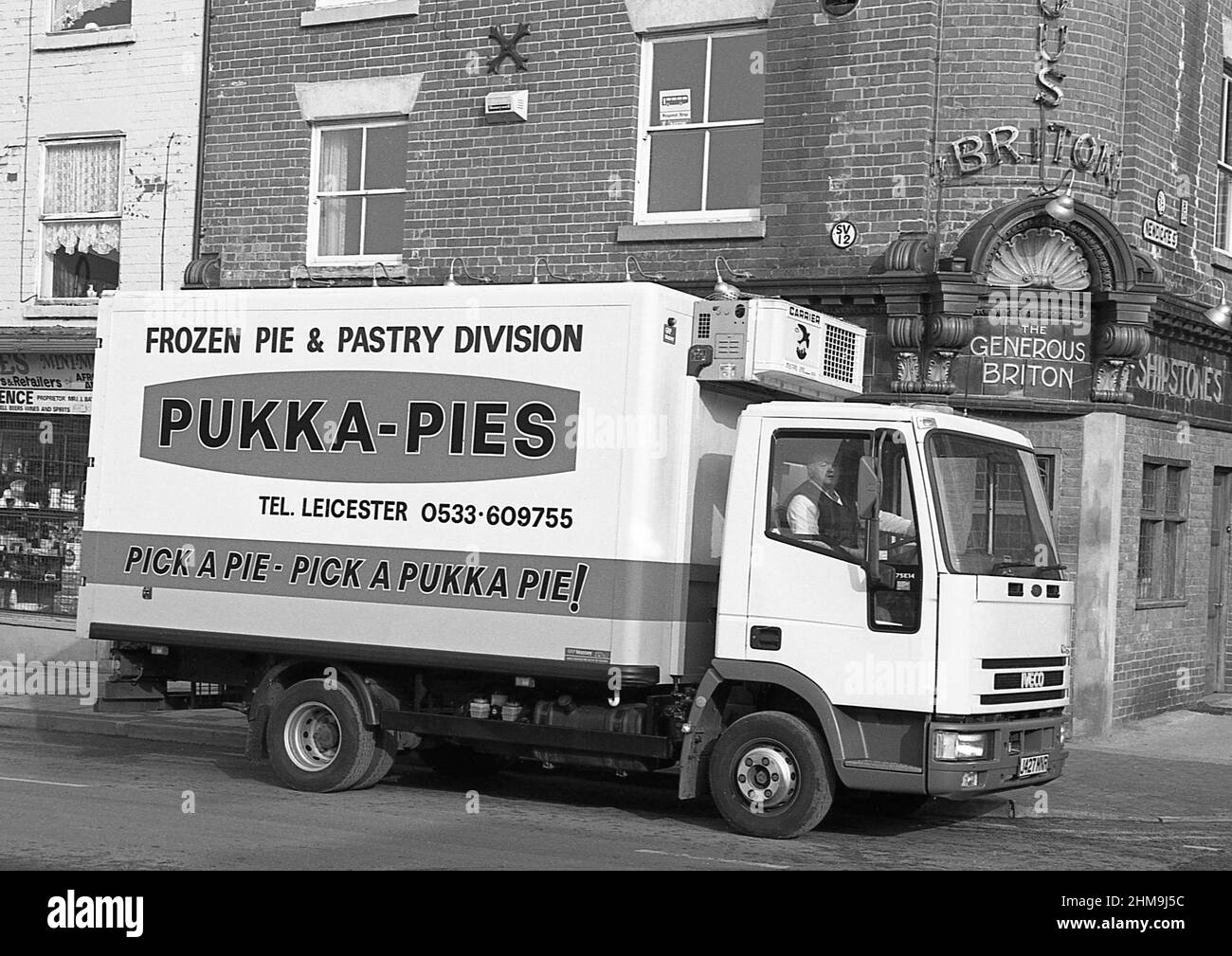 Camion Pukka-Pies, Nottingham, Royaume-Uni 1992 Banque D'Images