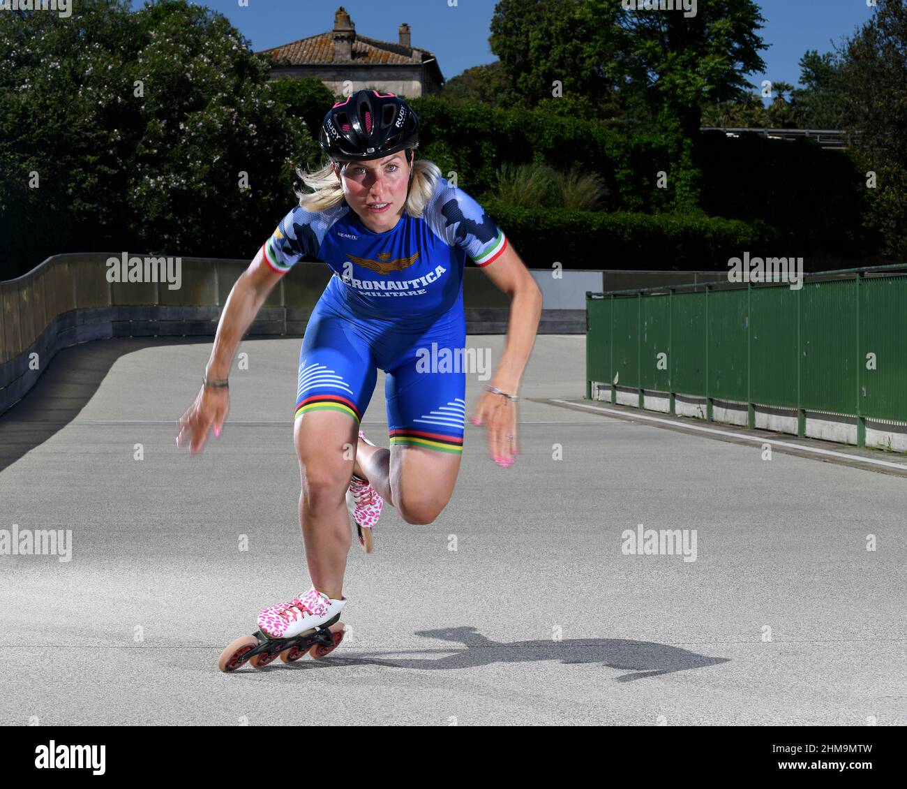 Italie, Rome, 28 mai 2021 : Francesca Lollobrigida, Médaille d'argent en patinage de vitesse 3000m, aux Jeux Olympiques d'hiver de Beijing 2022 photo © Sandro Banque D'Images