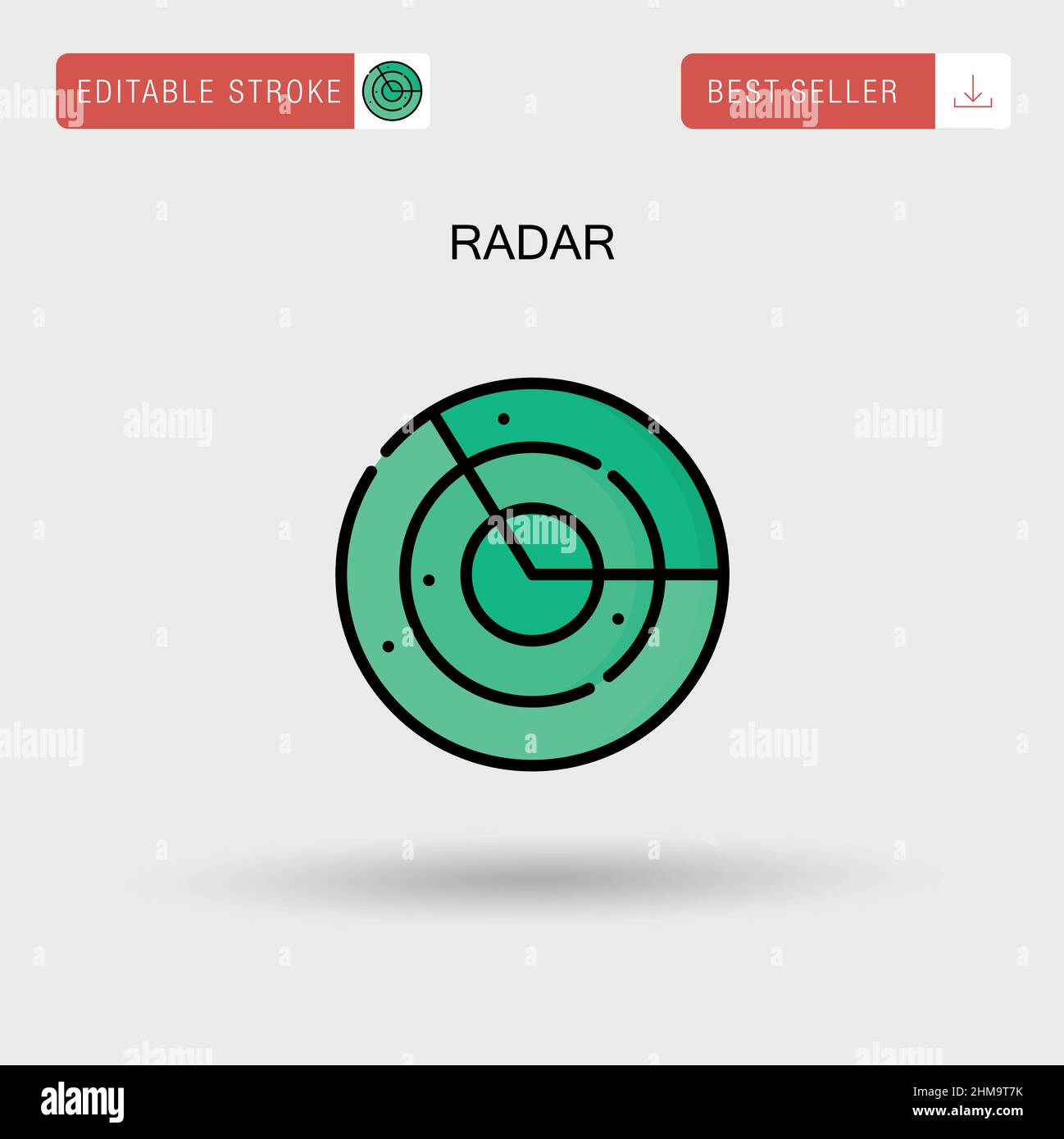 Icône de vecteur simple radar. Illustration de Vecteur