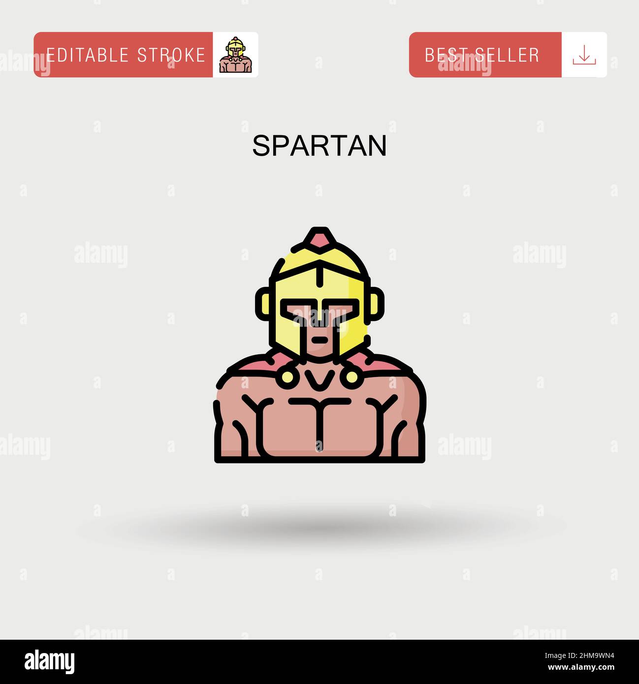 Icône de vecteur simple Spartan. Illustration de Vecteur