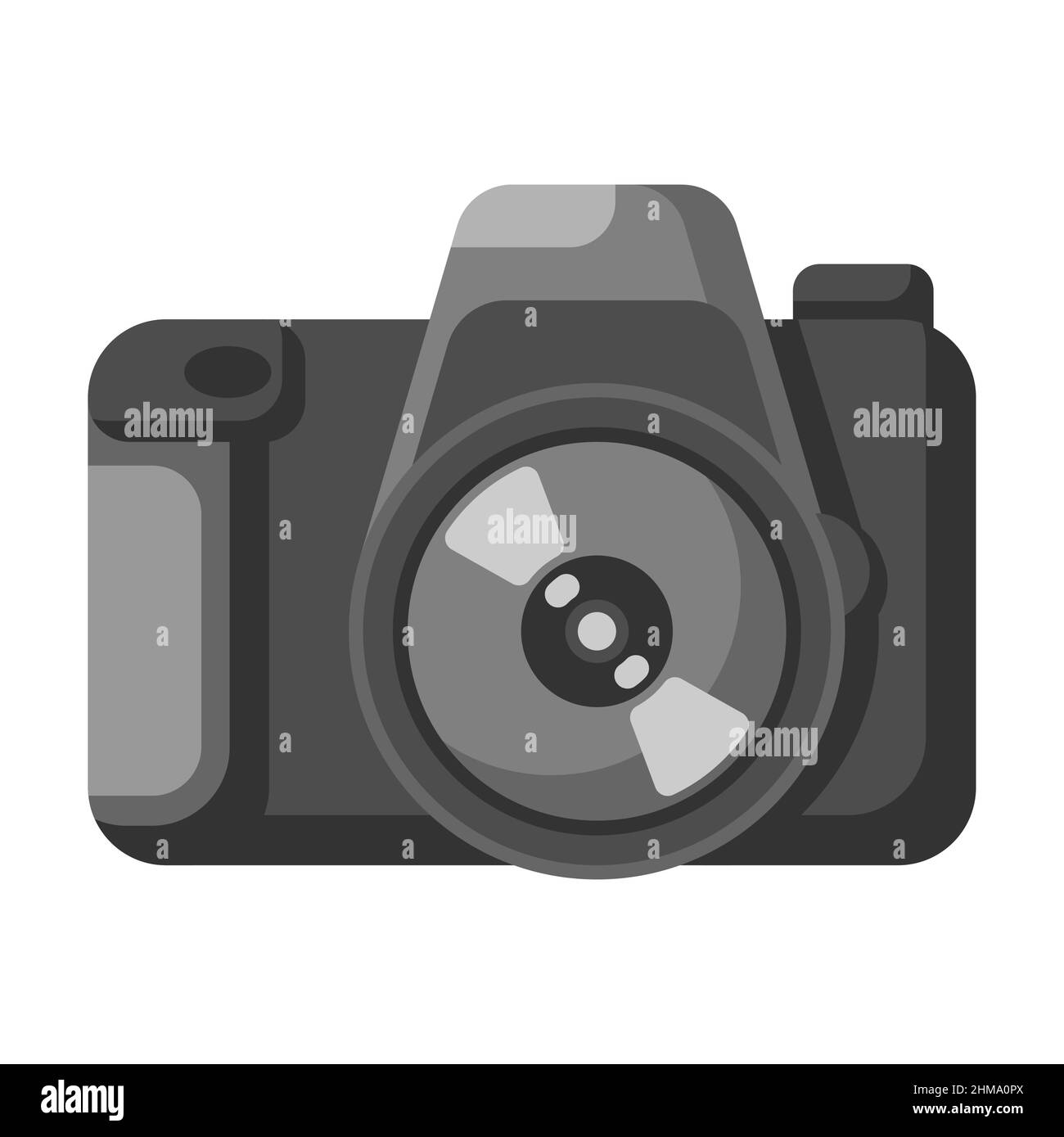 Illustration stylisée de la caméra. Appareil domestique ou article ménager à des fins publicitaires. Illustration de Vecteur