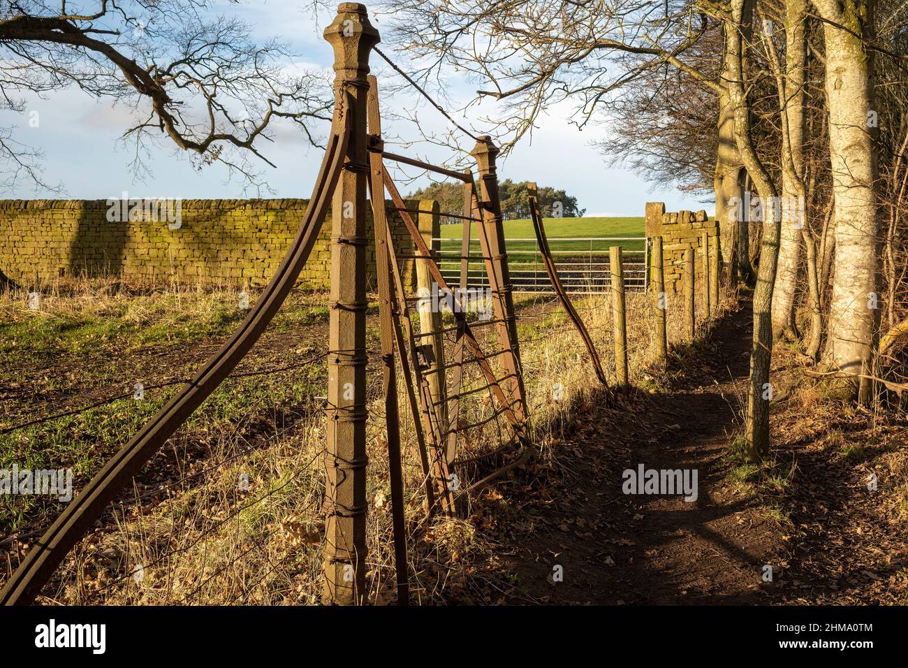 Signes du passé à côté de 'la Ladies Walk', Langwathby, Penrith, Cumbria Banque D'Images