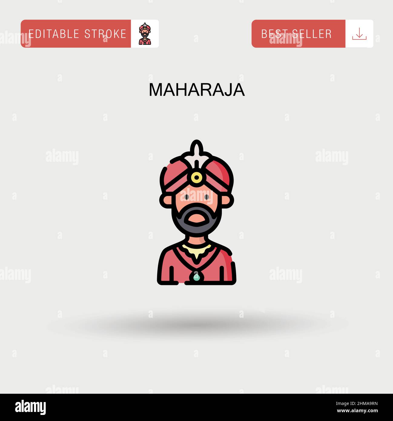 Maharaja simple vecteur icône. Illustration de Vecteur