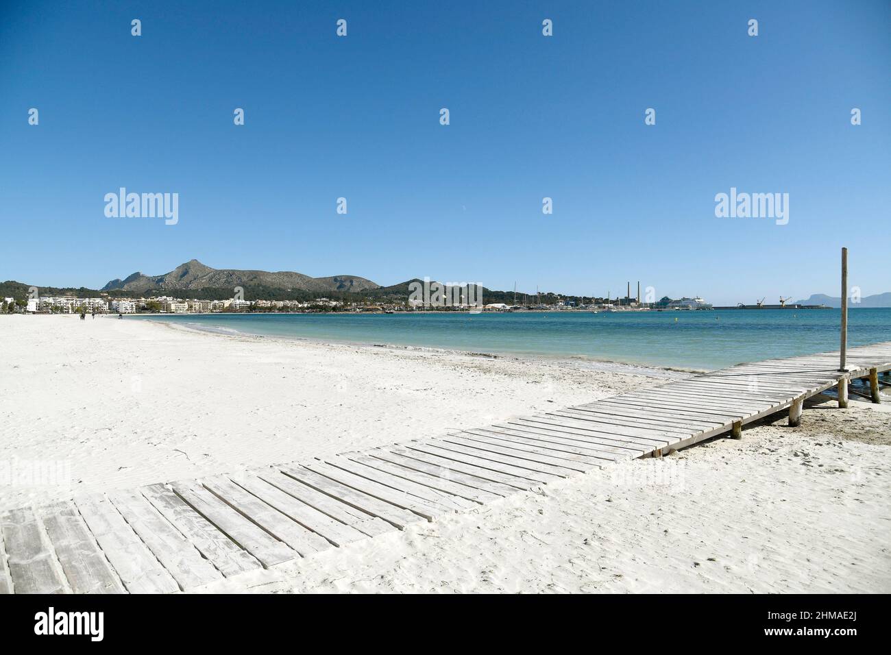 Plage d'Alcúdia, Majorque. Banque D'Images