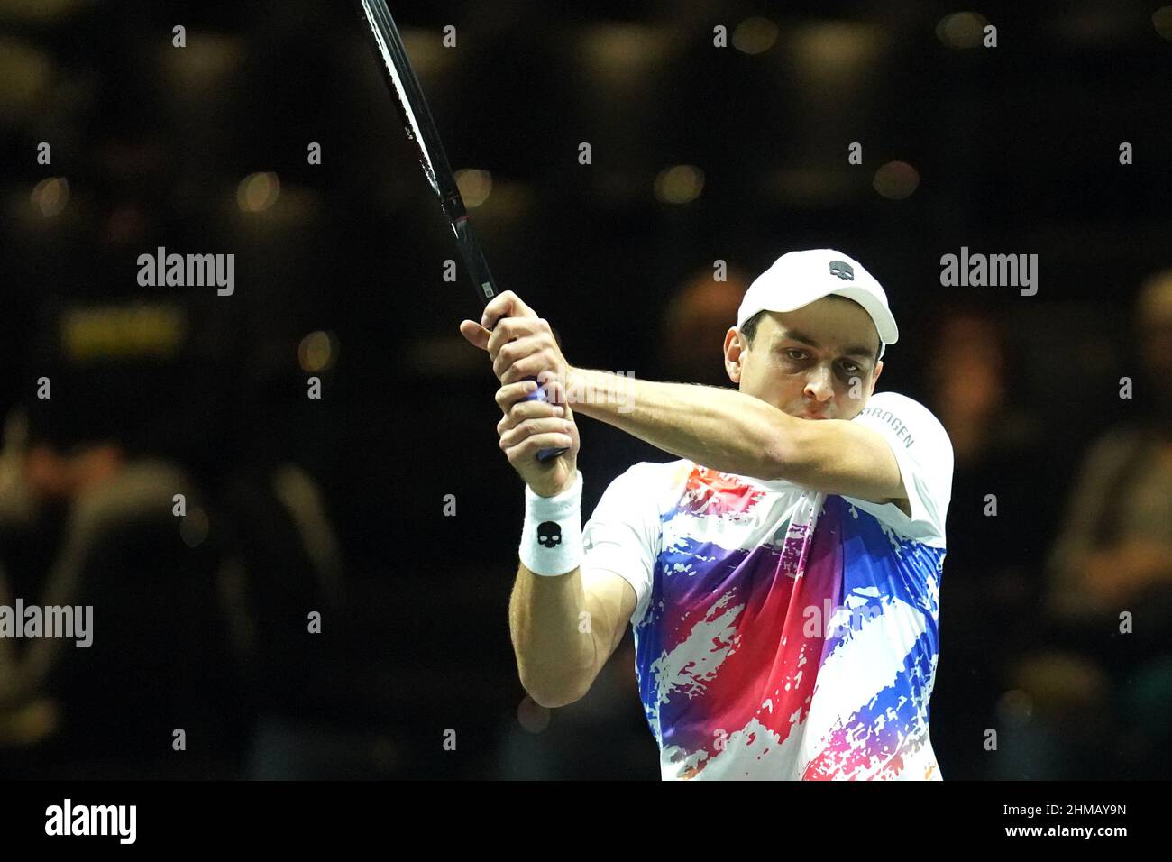 ROTTERDAM, PAYS-BAS - FÉVRIER 8 : Aslan Caratsev de Russie pendant 49th ABN AMRO World tennis Tournement 2022 à Ahoy le 8 février 2022 à Rotterdam, pays-Bas (photo de Henk Seppen/Orange Pictures) Banque D'Images