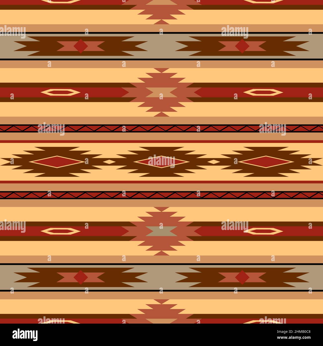 Couleurs et design du sud-ouest dans un motif de répétition sans couture - Illustration vectorielle Illustration de Vecteur Couleurs et design du sud-ouest dans un motif de répétition sans couture - Illustration vectorielle Illustration de Vecteur