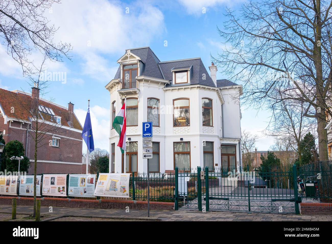 Ambassade de Hongrie à Hogeweg à la Haye, pays-Bas Banque D'Images