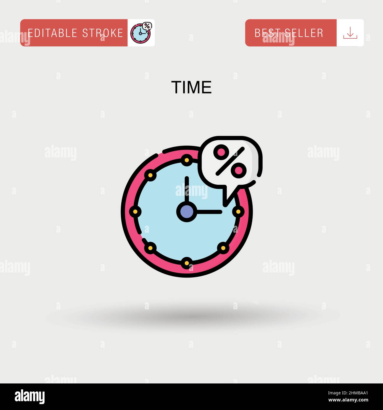 Icône vecteur simple temps. Illustration de Vecteur