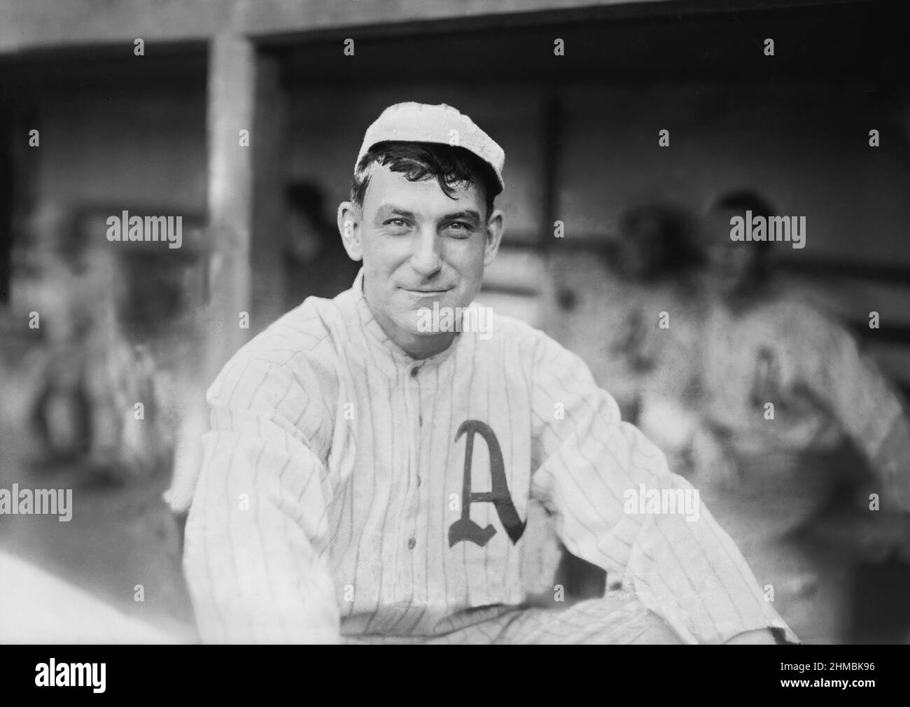 NAP Lajoie, joueur de baseball de la Ligue majeure, Philadelphia Athletics, demi-portrait, bain News Service, 1915 Banque D'Images