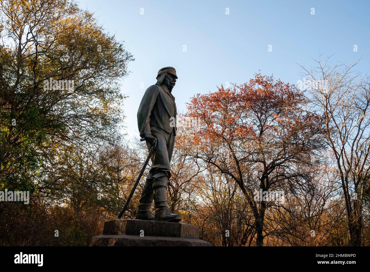 Statue de David Livingstone, Zimbabwe Banque D'Images