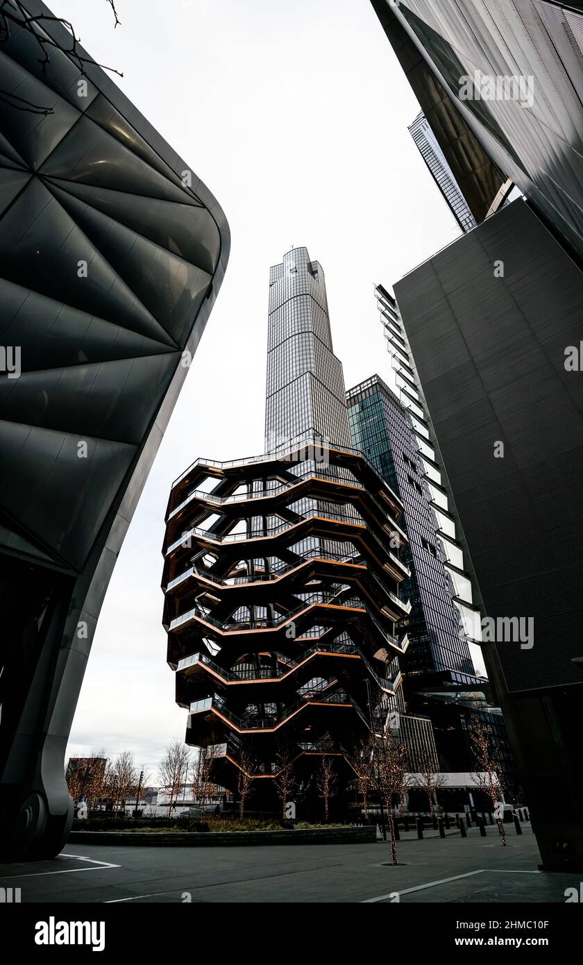 Escalier en colimaçon, ou navire, la pièce maîtresse des chantiers d'Hudson, conçu par Thomas Heatherwick. Banque D'Images