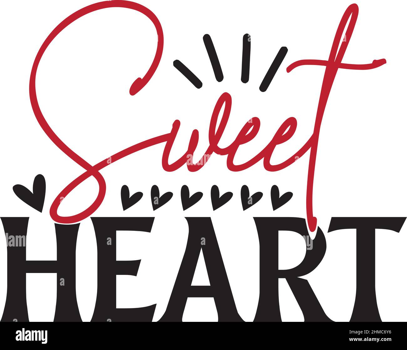 sweet heart valentines day t shirt monogramme texte vector template Illustration de Vecteur