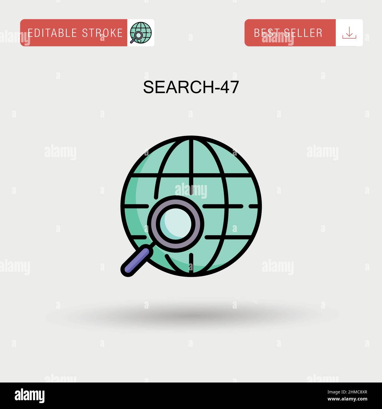 Search-47 icône de vecteur simple. Illustration de Vecteur