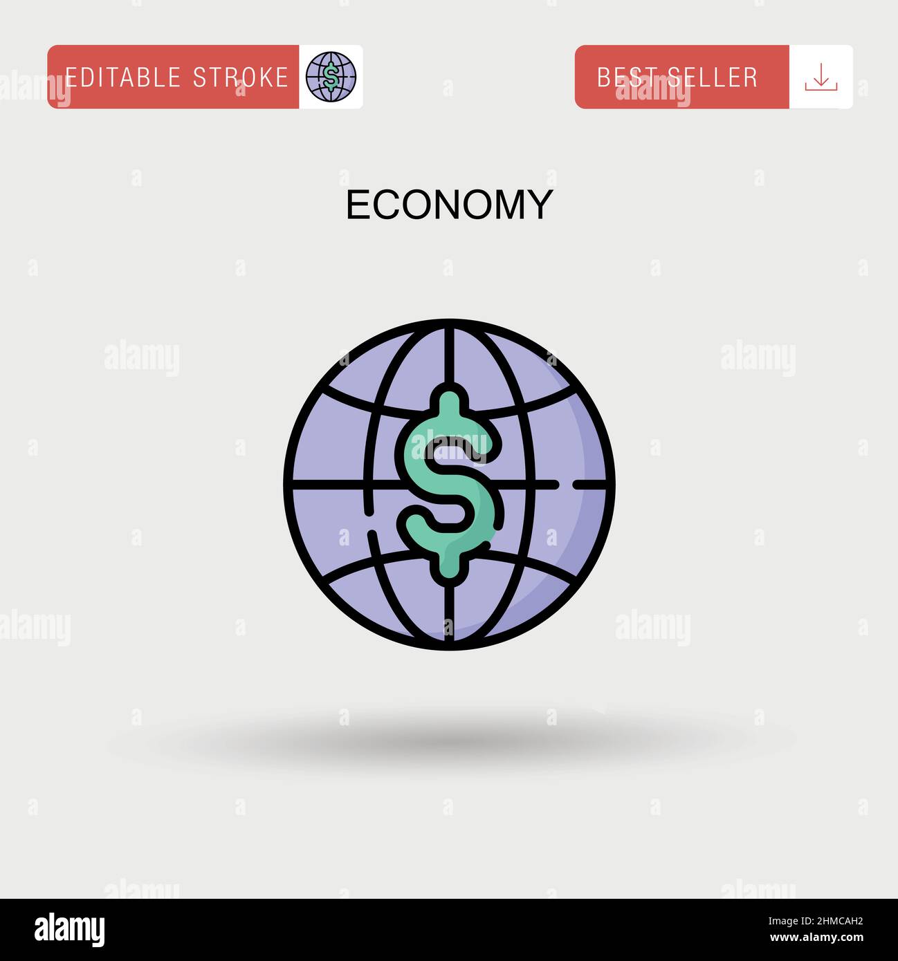Icône vecteur simple économique. Illustration de Vecteur
