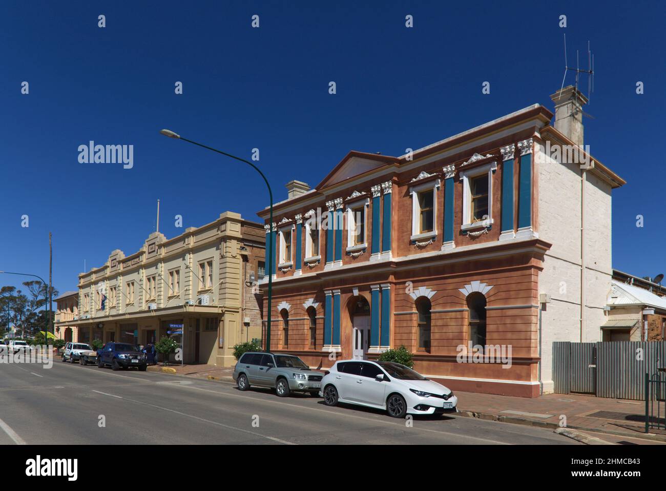 Bâtiments de vente au détail historiques dans le petit village de Peterborough en Australie-Méridionale Banque D'Images