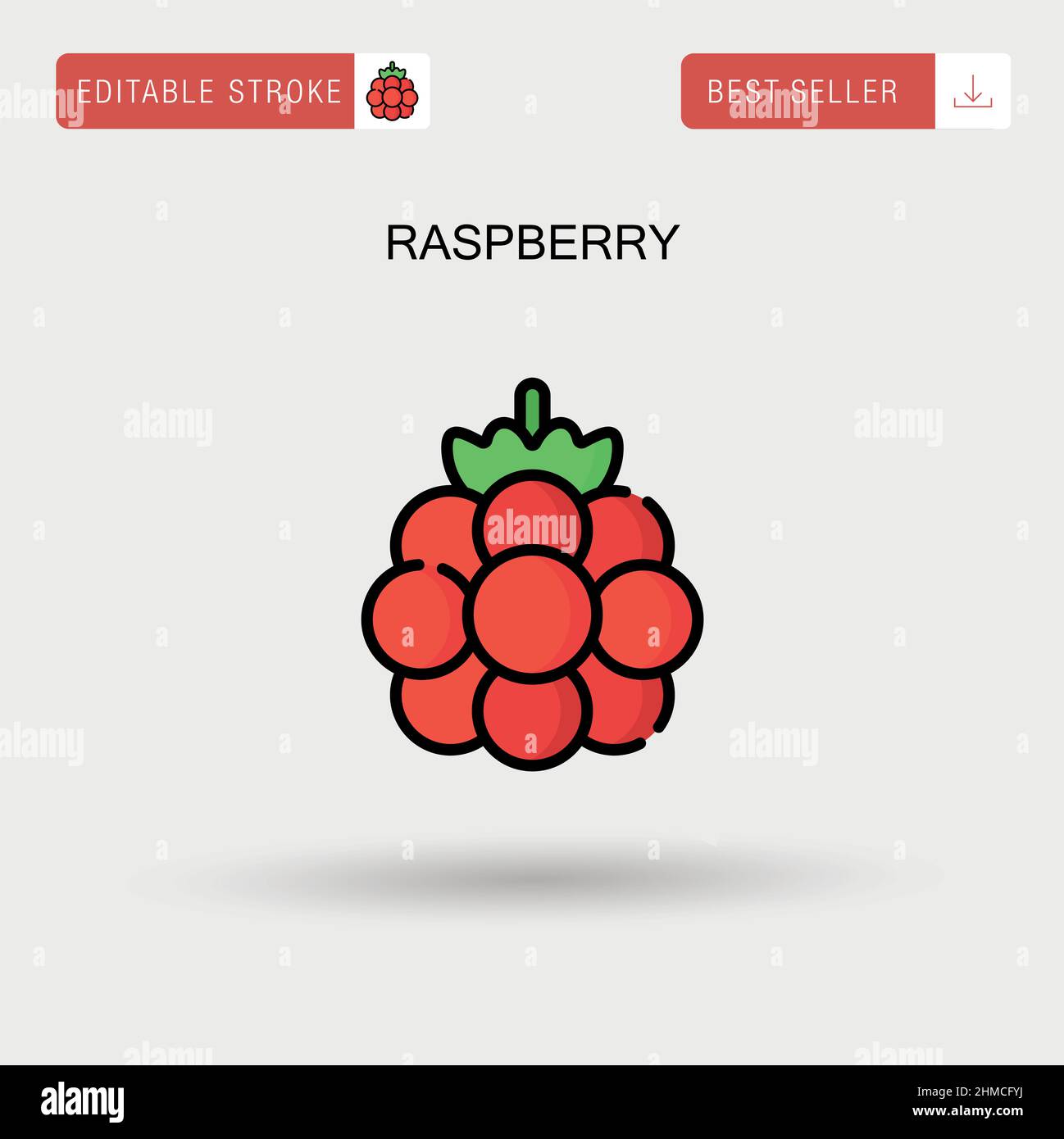 Icône de vecteur simple Raspberry. Illustration de Vecteur