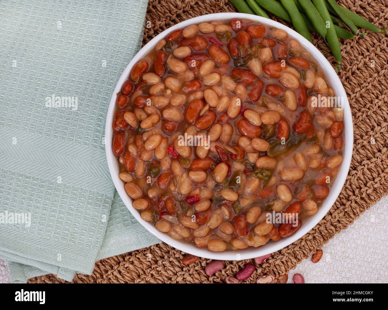 Salade de trois haricots. Un plat secondaire sud-africain populaire Banque D'Images