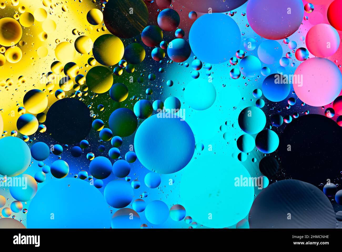 fond de bulle cosmique multicolore, espace sacré, économiseur d'écran Banque D'Images