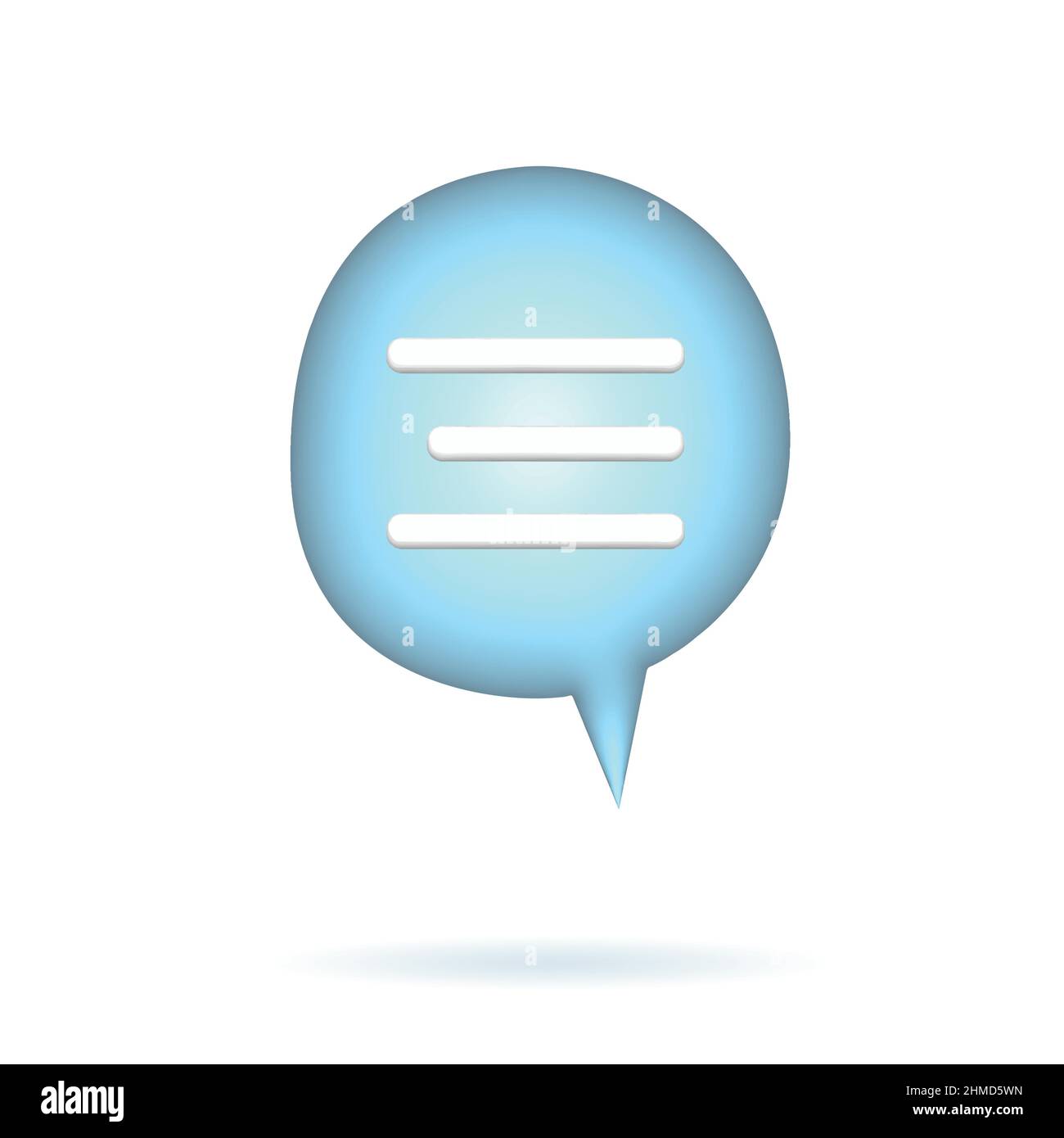 Chat Speech 3D Bubble pour le concept de communication et l'interface utilisateur Web Illustration de Vecteur