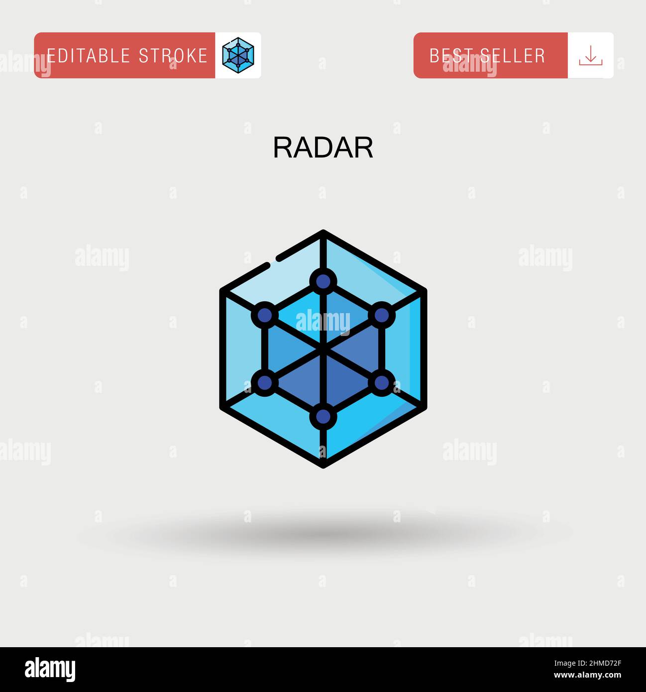 Icône de vecteur simple radar. Illustration de Vecteur