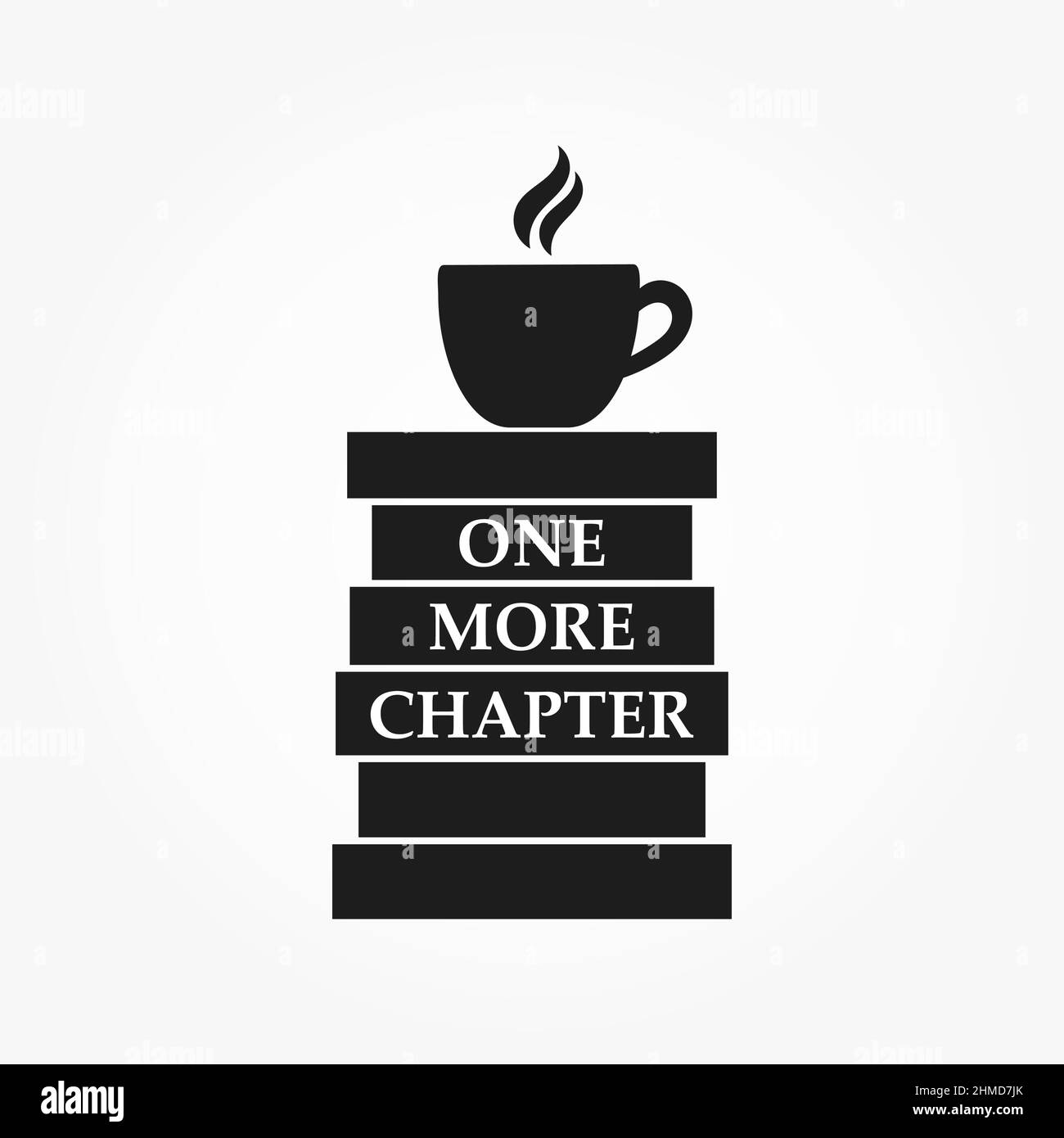 Les livres et le symbole du café, un chapitre de plus. Illustration vectorielle. Illustration de Vecteur