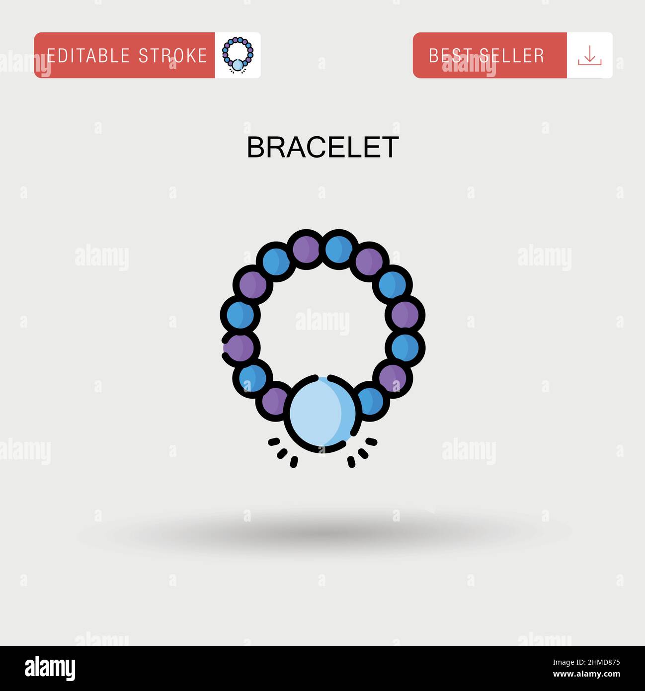 Icône de vecteur simple de bracelet. Illustration de Vecteur