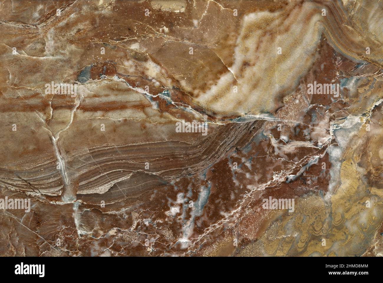 Design en marbre onyx brun foncé et texture naturelle vigne blanche Banque D'Images
