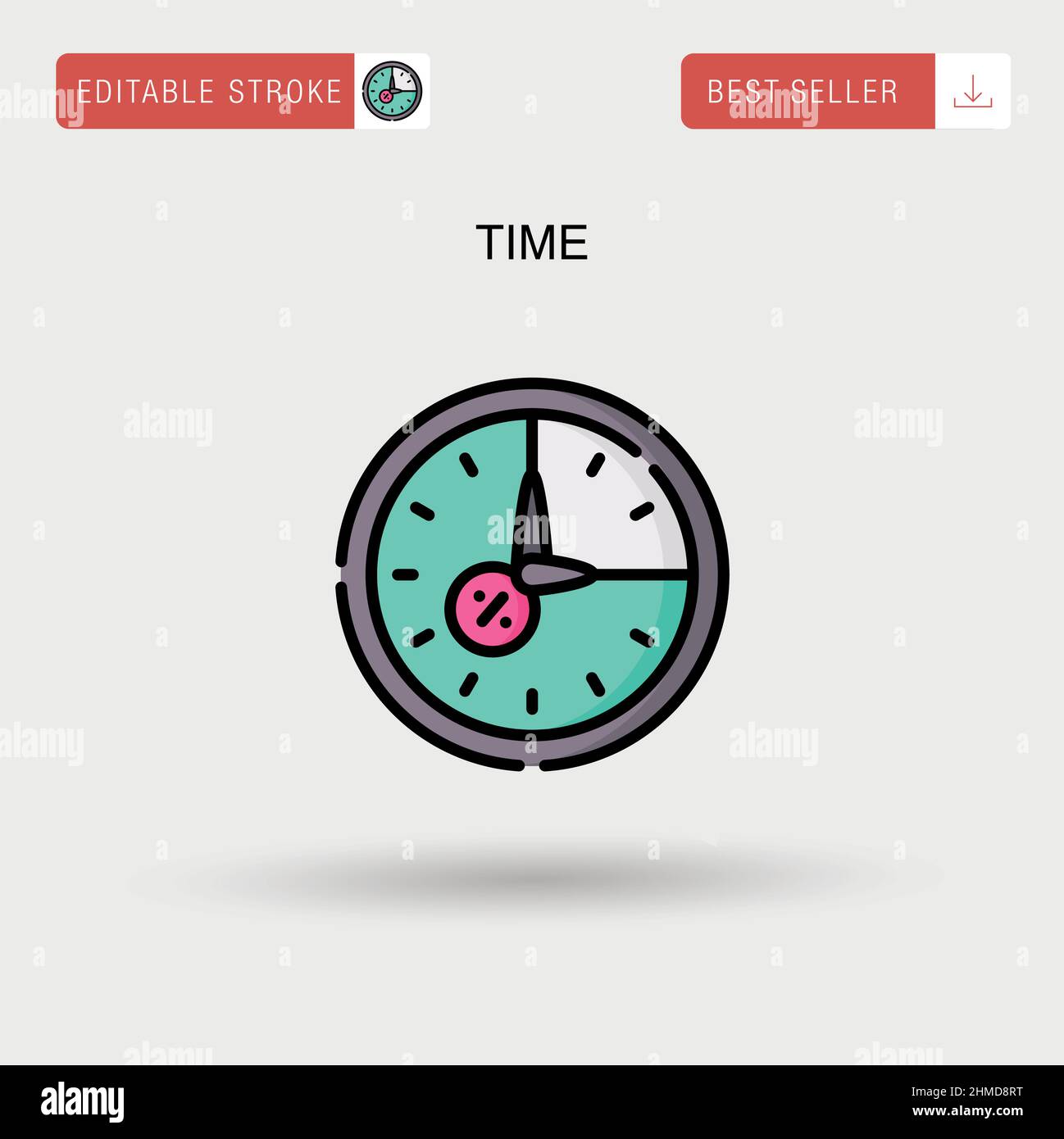 Icône vecteur simple temps. Illustration de Vecteur