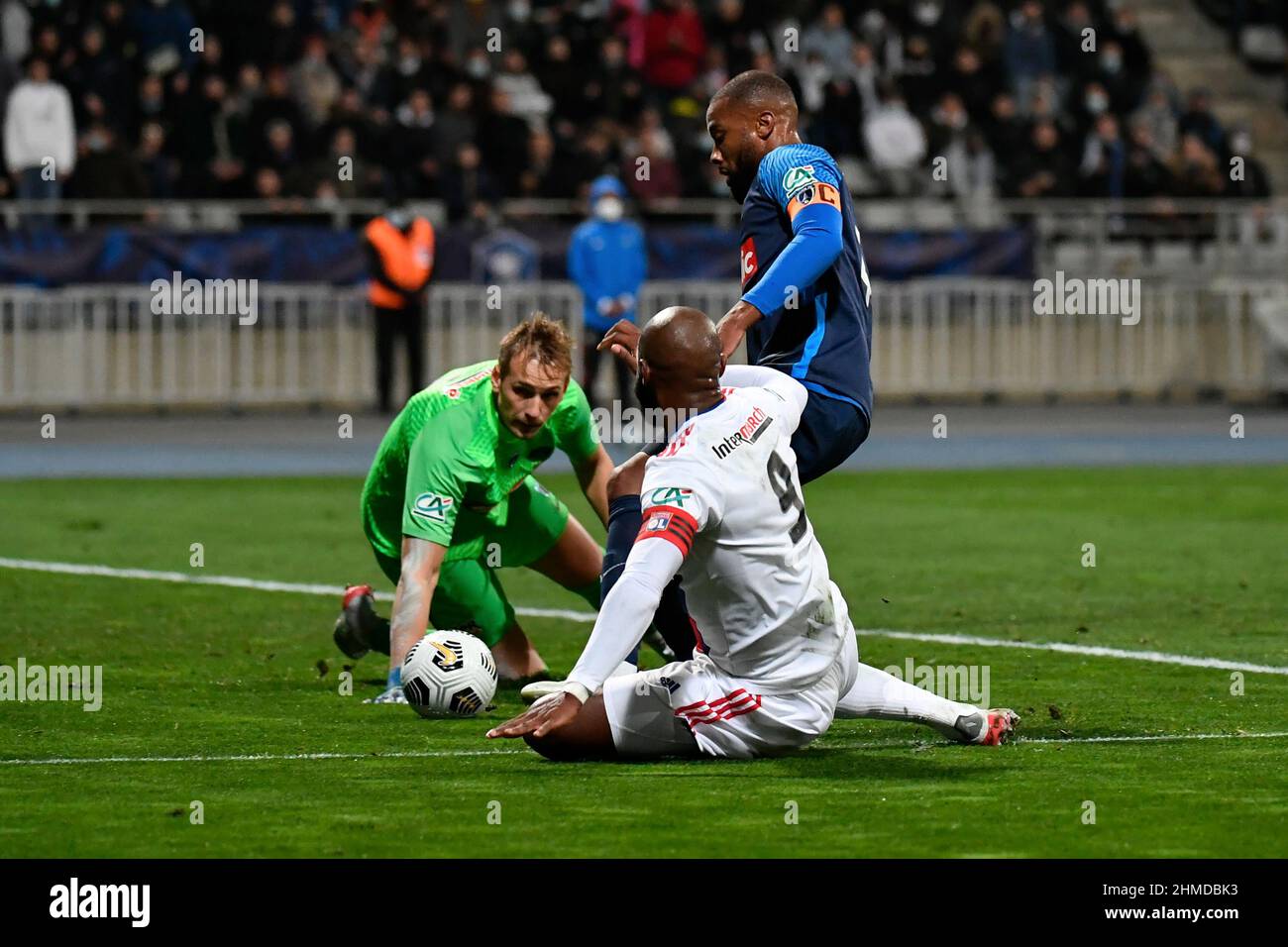 Paris FC - Olympique Lyonnais coupe de France, Lyon lors de l'attaque lors de la finale 32nd du coupe de France, au Stade Charlety, entre Paris Banque D'Images