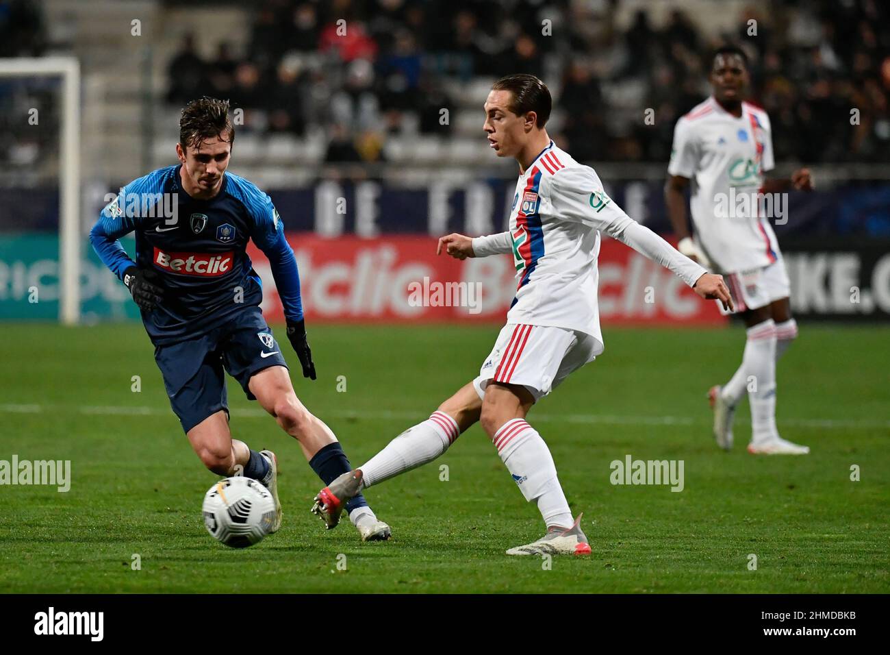 Paris FC - Olympique Lyonnais coupe de France, Lyon lors de l'attaque lors de la finale 32nd du coupe de France, au Stade Charlety, entre Paris Banque D'Images