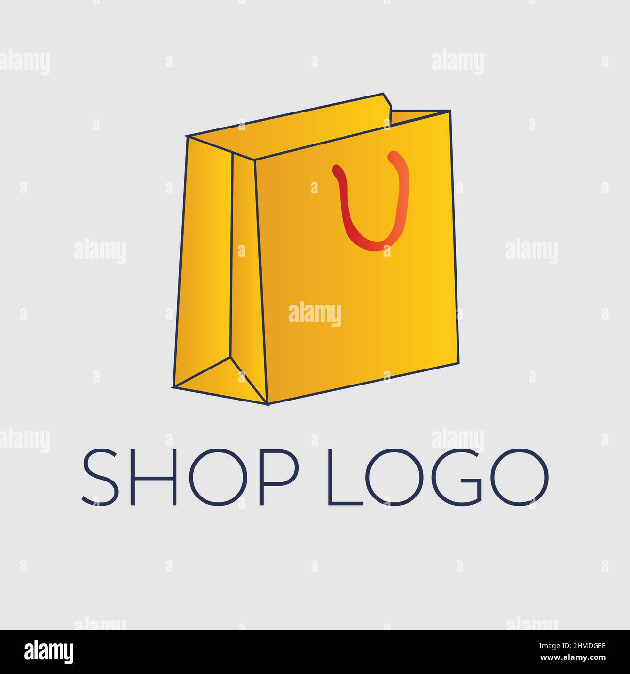 Logo Shop, logo multifonctionnel, pour l'e-commerce, l'expédition, le commerce, et sociétés commerciales, modèle d'illustration vectorielle. Illustration de Vecteur