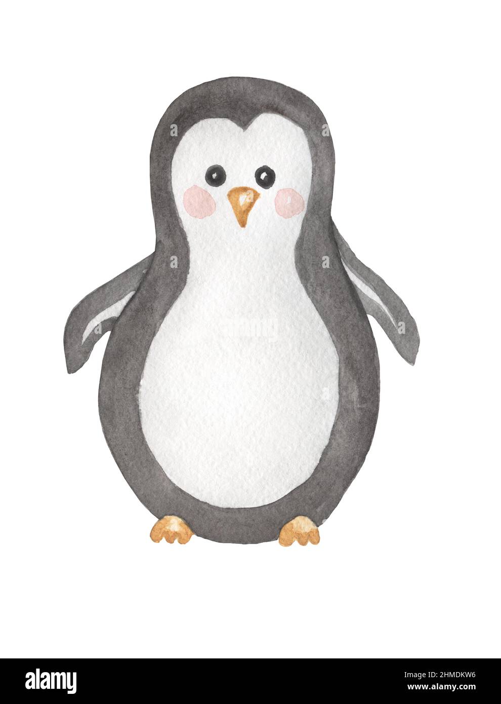 Mignon Boho Animal Clipart, Aquarelle dessin de pingouin à la main, art mural pour enfants, douche de bébé, invitation de Choldren, Clipart de Scrapbook, poteau de pépinière Banque D'Images