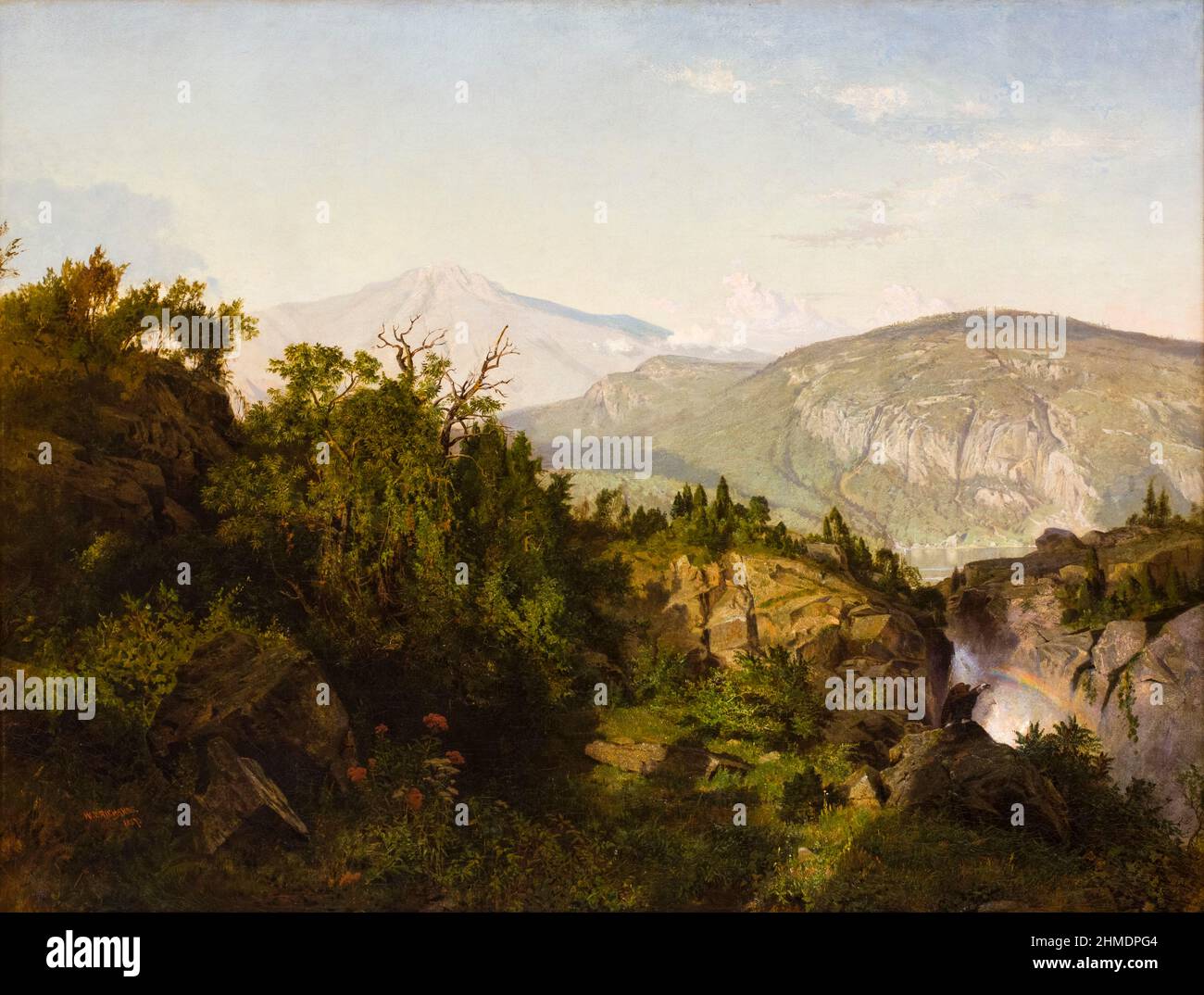 Dans les montagnes Adirondack, peinture de paysage par William Trost Richards, 1857 Banque D'Images