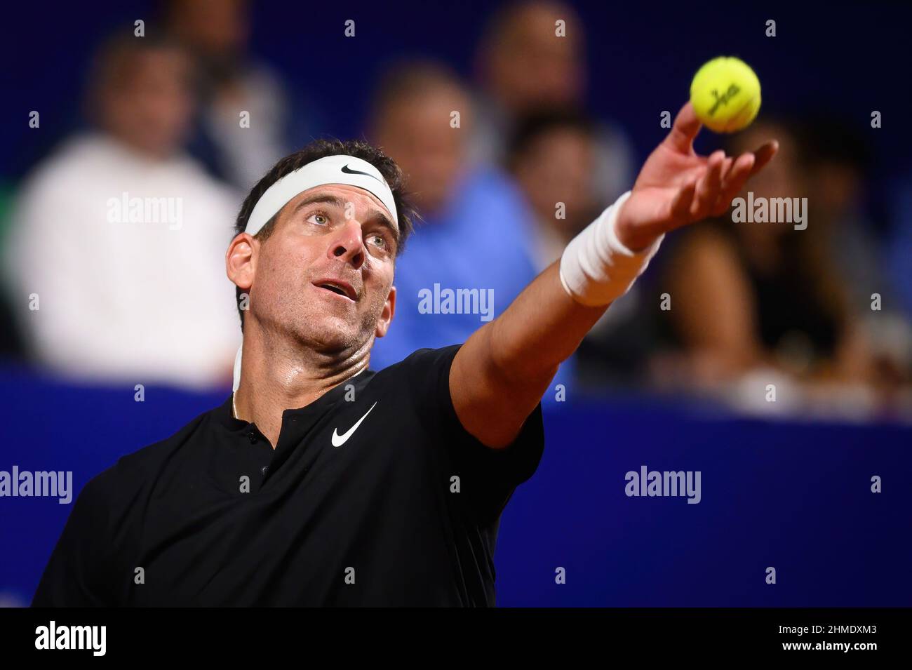 Juan Martin Del Potro vu en action lors d'un match de tennis Argentine Open au stade Guillermo Vilas. Federico Delbonis remporte le 6-1/6-3 (photo de Manuel Cortina / SOPA Images/Sipa USA) Banque D'Images