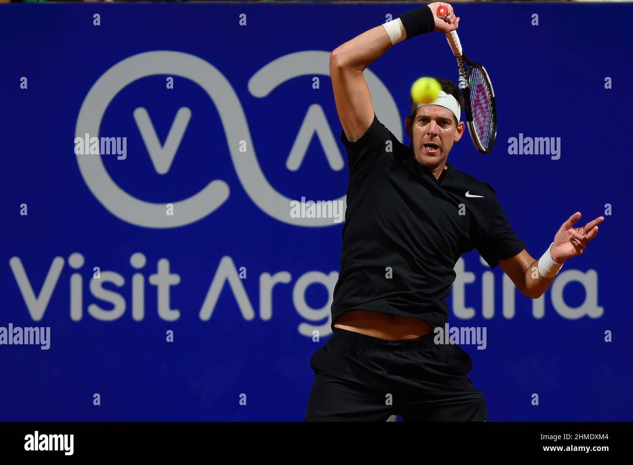 Juan Martin Del Potro vu en action lors d'un match de tennis Argentine Open au stade Guillermo Vilas. Federico Delbonis remporte le 6-1/6-3 (photo de Manuel Cortina / SOPA Images/Sipa USA) Banque D'Images