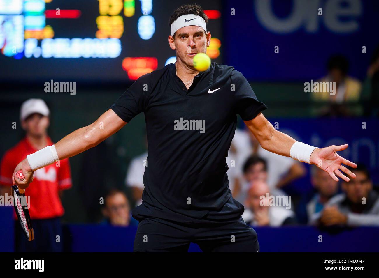 Juan Martin Del Potro vu en action lors d'un match de tennis Argentine Open au stade Guillermo Vilas. Federico Delbonis remporte le 6-1/6-3 (photo de Manuel Cortina / SOPA Images/Sipa USA) Banque D'Images