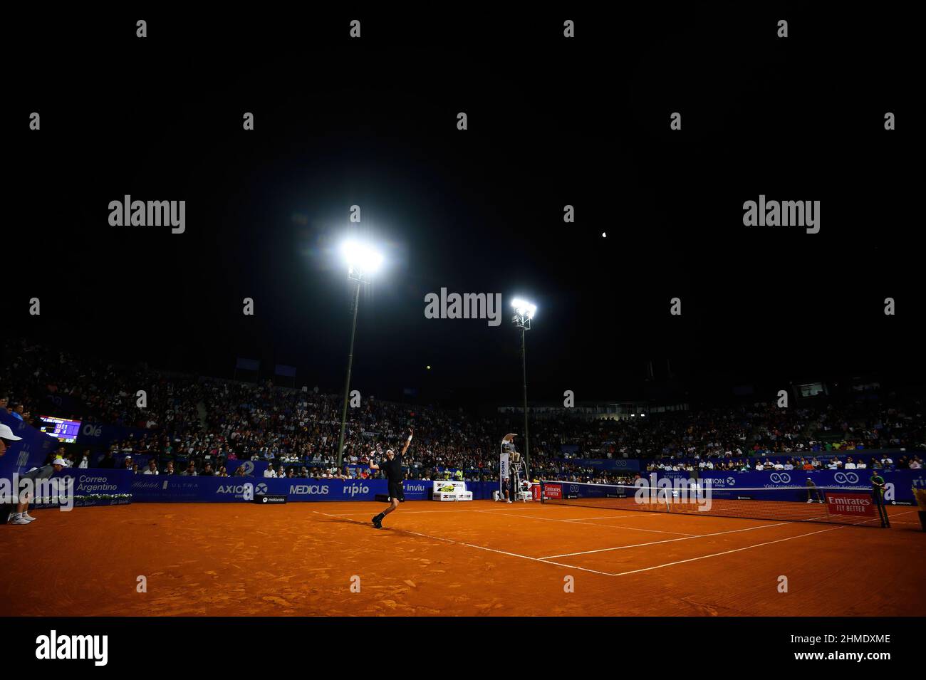 Juan Martin Del Potro sert le ballon lors d'un match de tennis Argentine Open au stade Guillermo Vilas. Federico Delbonis remporte le 6-1/6-3 (photo de Manuel Cortina / SOPA Images/Sipa USA) Banque D'Images