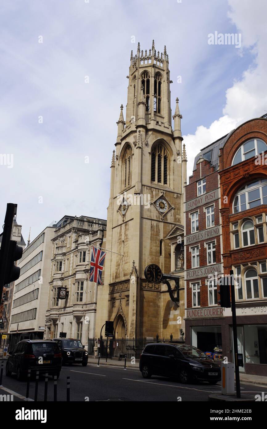 Guild Church of St Dunstan-in-the-West, Fleet Street, Londres, Angleterre Banque D'Images