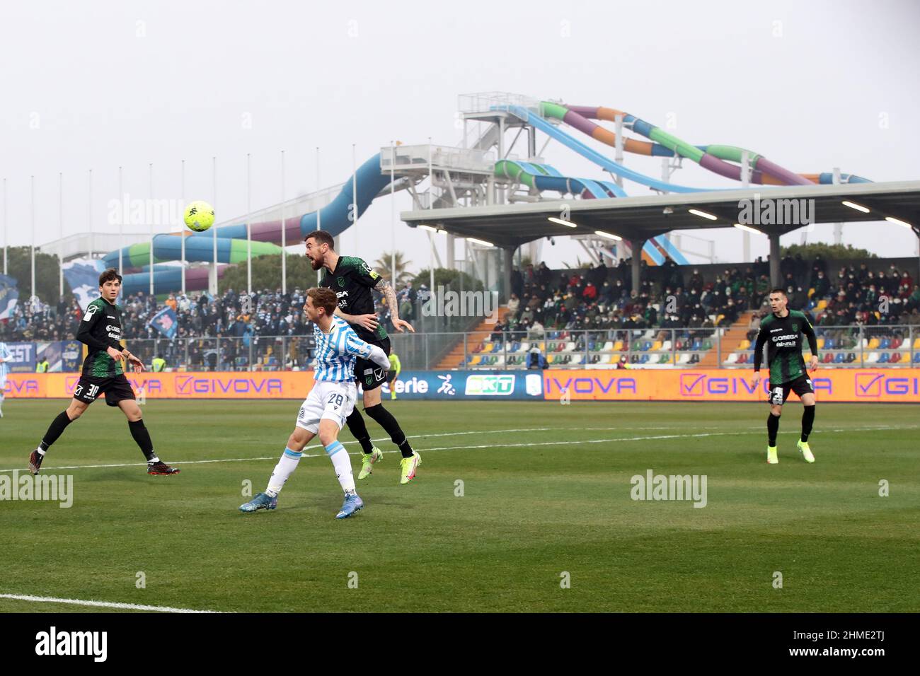 STADIO TEGHIL CON SCIVOLO PORDENONE - SPAL CAMPIONATO CALCIO SÉRIE B 2021-2022 Banque D'Images