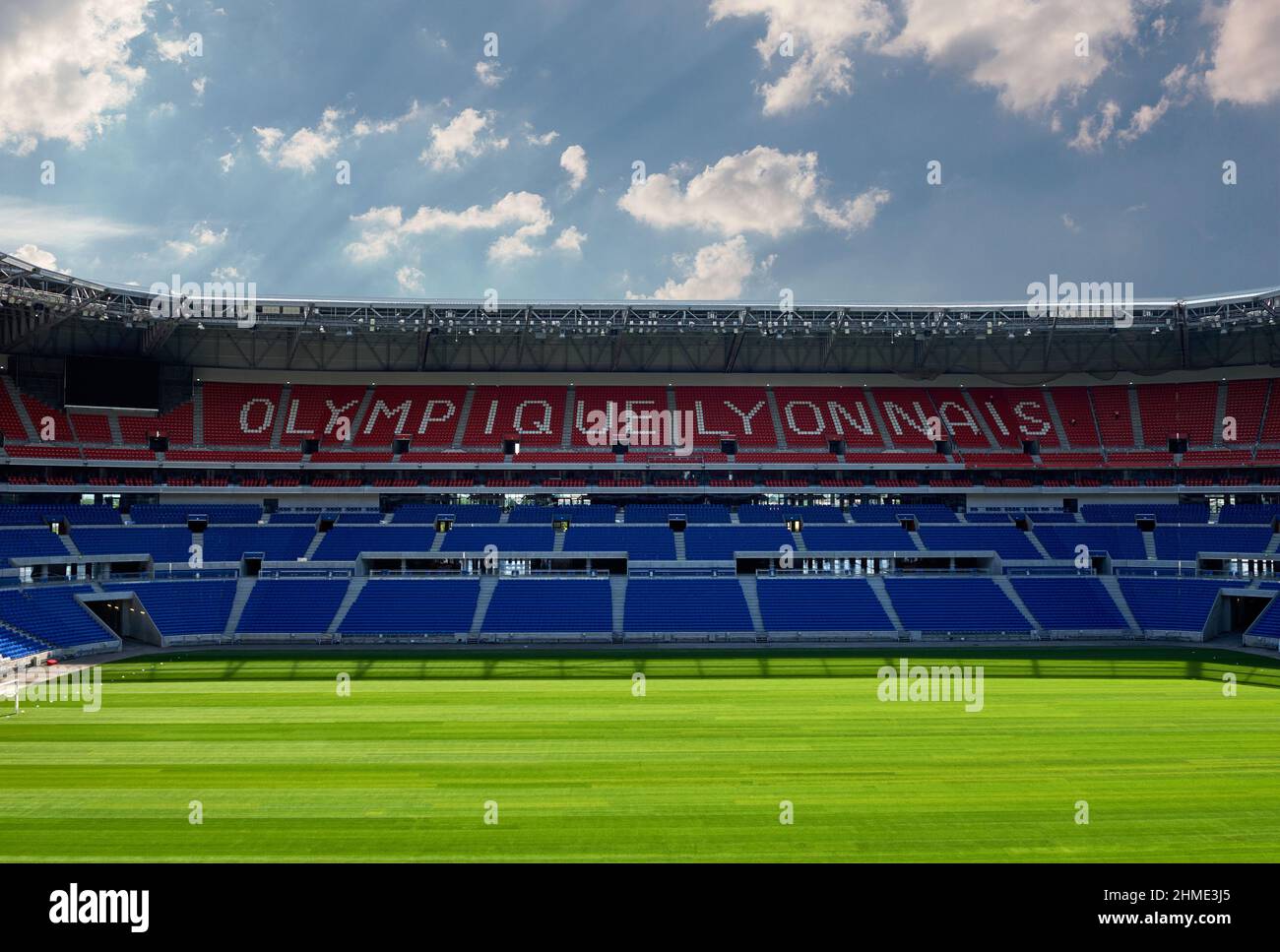 Parc Olympique Lyonnais - le terrain de jeu officiel du FC Lyon, France Banque D'Images